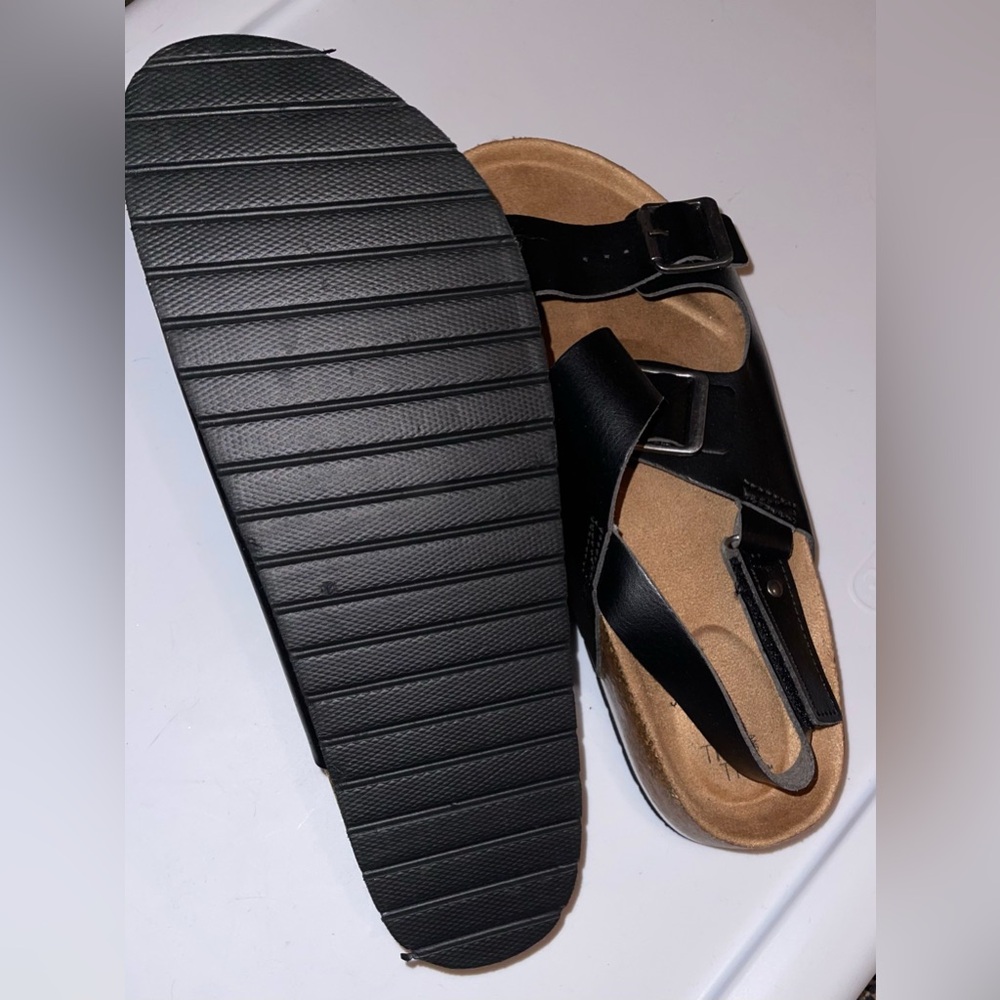 Time and Tru Women’s Black Sandals Size 11 - Picture 4 of 4